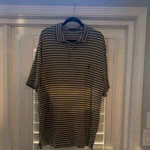 Striped Polo by Ralph Lauren Shirt - Green and White